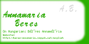 annamaria beres business card